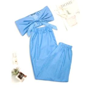 SheIn Plus Demin 2 pc Tube top Set